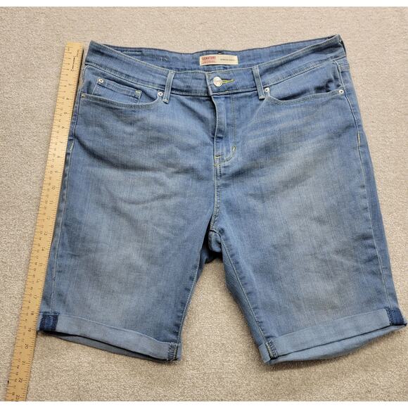 Levi Strauss Signature Bermuda Shorts Women’s 14 W32 Blue Denim Jorts - Picture 6 of 10